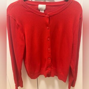 H&M Red Cardigan Sweater